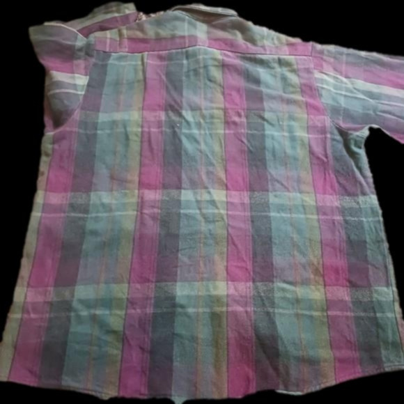 Vtg Five Brother Flannel Mens Long Sleeve Button Down Shirt L Tallman  C… - Picture 4 of 4